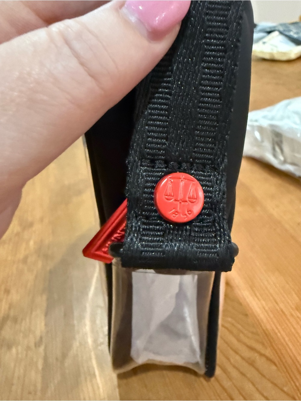 Hunter Clear Crossbody with Black Trim and Red Logo Patch - Picture 10 of 10